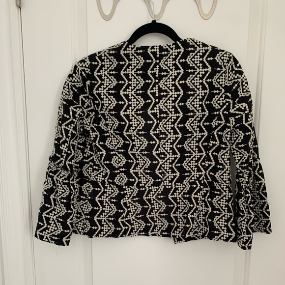 Zara Cropped Flare Sleeve Jacket size XS - Picture 3 of 6